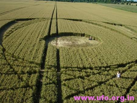 错综复杂大眼睛的几何形状的英国麦田怪圈Avebury威尔特郡09/07/05的图片