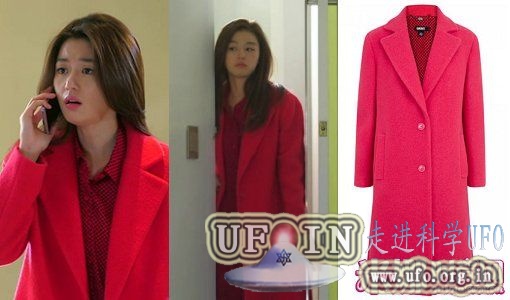 《来自星星的你》热播 女偶像全智贤红大衣受追捧的图片 第2张