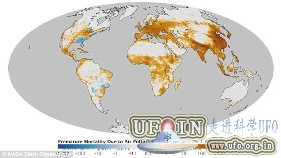 NASA绘制世界空气污染地图：亚洲东欧为重灾区的图片 第1张