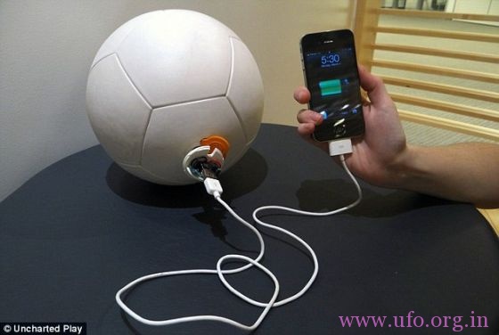 新型发电足球踢半小时可供三小时电能的图片 第2张