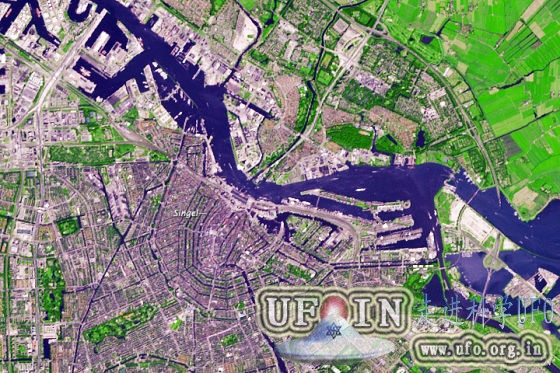 每日卫星照：荷兰首都阿姆斯特丹市的图片