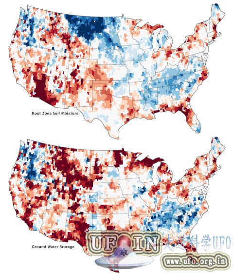 每日卫星照：美国大陆地下储水量变化的图片