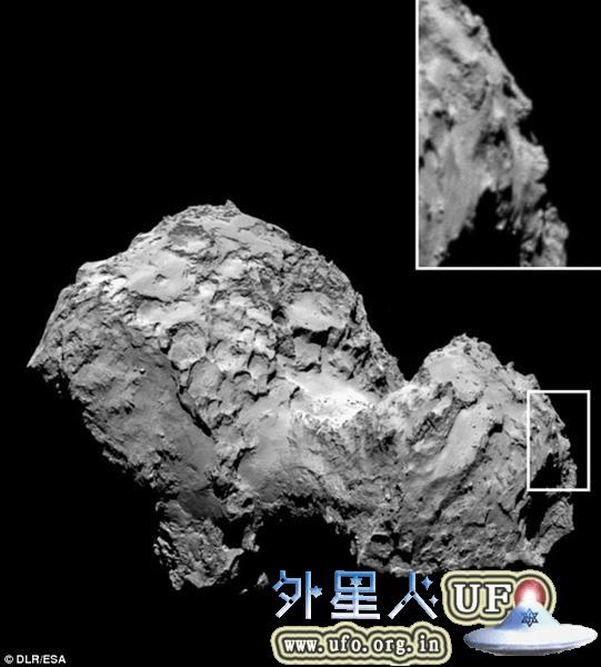欧洲探测器拍摄到彗星上的“人脸”轮廓