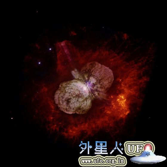 船底星座中的船底座海山二星(Eta Carinae)被认为是距地球最近的一个可能成为超超新星的恒星。 第3张