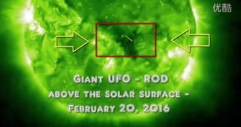 2016年2月20日太阳上巨大长形UFO
