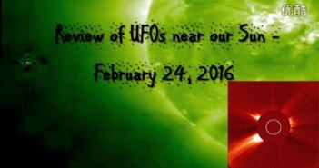 2016年2月24日太阳周围奇怪的三角形光点UFO