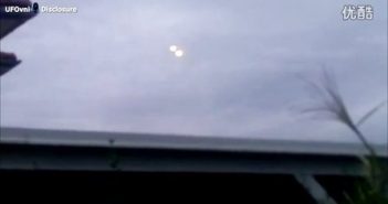 奥地利Graze2个大的光球UFO融合后迅速消失