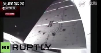 2016年4月8日美国SpaceX发射时拍到多个UFO
