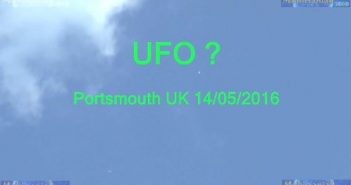 惊人的不明飞行物在英国朴茨茅斯2016年5月14日