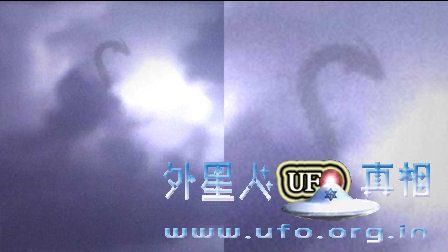 外星人目击事件被相机捕获的怪异的外星生物在闪电在洛杉矶 UFO的图片