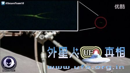 拍到未知的UFO在月球飞过的图片