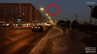 迪拜街头散步 意外拍摄到天空中的水母状UFO飞碟